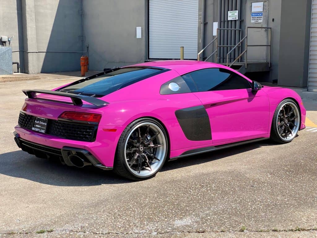 2020 Audi R8 Traffic Purple full ultimate plus paint protection and fusion ceramic coating