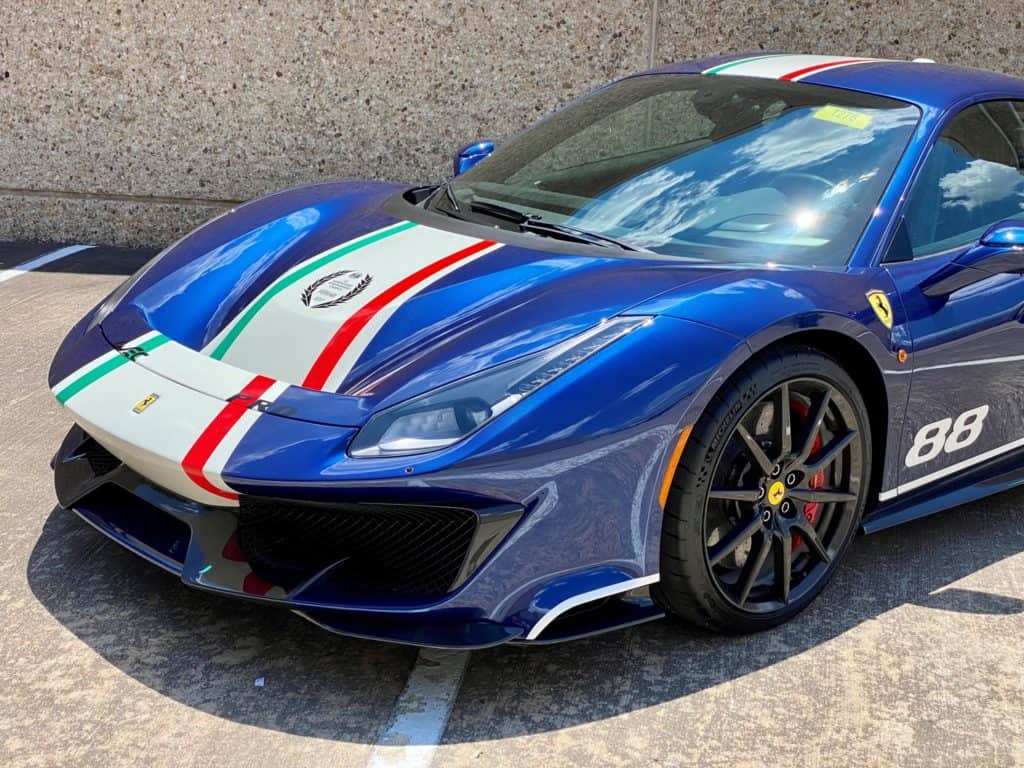 2020 Ferrari 488 Pista Piloti Edition full front XPEL ULTIMATE PLUS paint protection wrap