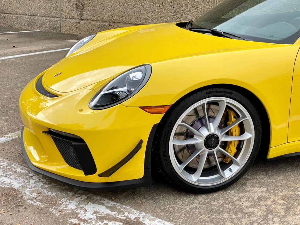 Yellow porsche 911 gt3 ultimate plus 10 mil paint protection film