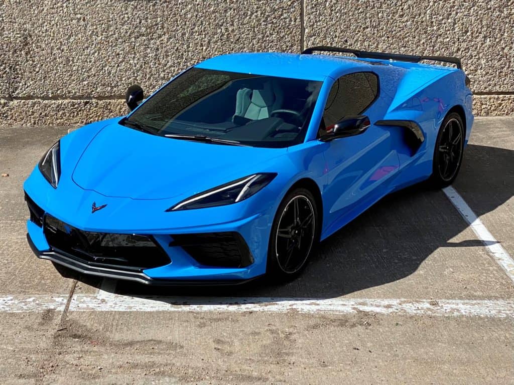 2021 Corvette C8 rapid blue ultimate plus full front paint protection